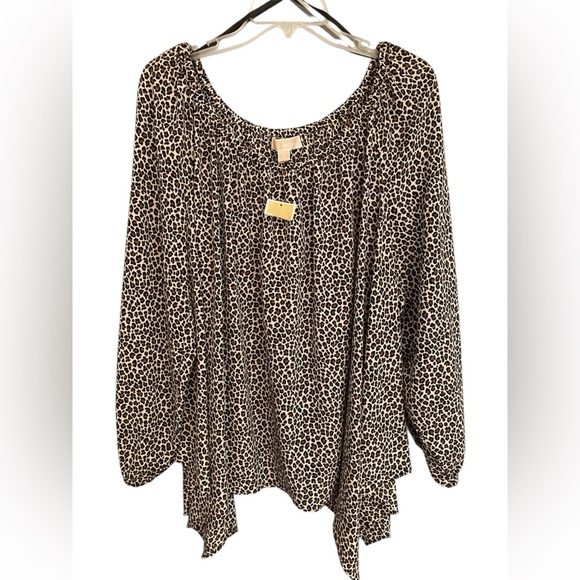 Michael Kors Tops - NWT Michael Kors Animal Print Flowy Tunic Top Size 2X
